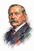 Retrato de Arthur Conan Doyle
