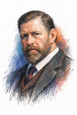 Retrato de Bram Stoker