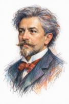 Retrato de Catulle Mendès
