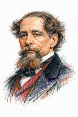 Retrato de Charles Dickens
