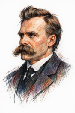 Retrato de Friedrich Nietzsche