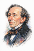 Retrato de Hans Christian Andersen