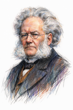 Retrato de Henrik Ibsen