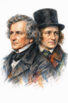 Retrato de Jacob y Wilhem Grimm