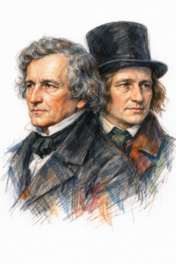 Retrato de Jacob y Wilhem Grimm