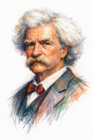 Retrato de Mark Twain