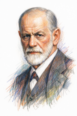 Retrato de Sigmund Freud